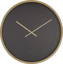 Zuiver Time Bandit Klok/ Wandklok Rond 60 cm Zwart/Goud