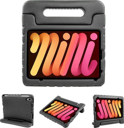 imoshion Tablet Hoes Kinderen - Geschikt voor iPad Mini 6 (2021) - Kidsproof Backcover met handvat - Zwart