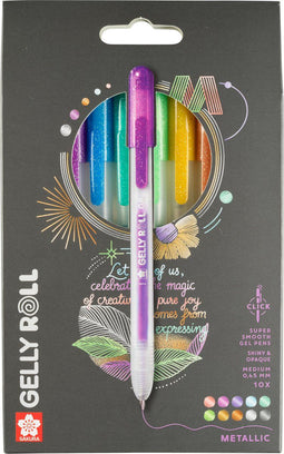 Sakura Gelly Roll - Gelpen met klikfunctie - Set van 10 metallic kleuren (10 stuks)