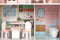 Poppenhuis - 61x30x106 cm - hout - met meubels
