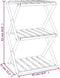 vidaXL - Schappenkast - inklapbaar - 3-laags - 43x31x63 - cm - acaciahout - bruin