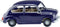 Wiking 009907 H0 Auto Fiat 600 - donkerblauw