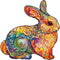 UNIDRAGON Houten Puzzel Voor Volwassenen Dier - Schitterend Konijn - 700 stukjes - Royal Size 53x55 cm