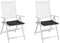 vidaXL - Tuinstoelkussens - 2 - st - 50x50x4 - cm - oxford - stof - zwart