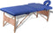 vidaXL - Inklapbare - massagetafel - 2 - zones - met - houten - frame - (blauw)