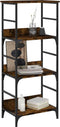 vidaXL - Boekenrek - 50x33x117,5 - cm - bewerkt - hout - gerookt - eikenkleurig