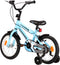 vidaXL - Kinderfiets - 14 - inch - zwart - en - blauw