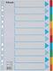 Tabbladen Esselte A4 11R karton 10-delig met voorblad | 10 stuks