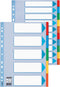 Tabbladen Esselte A4 11R karton 6-delig met voorblad | 20 stuks