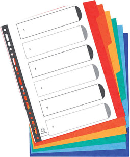 Tabbladen Exacompta 11-gaats extra breed 6-delig karton | 25 stuks