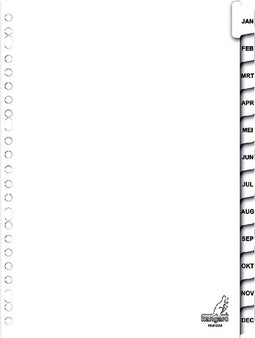 Tabbladen Kangaro 23-gaats PK412JM 12-delig maand karton | 18 stuks