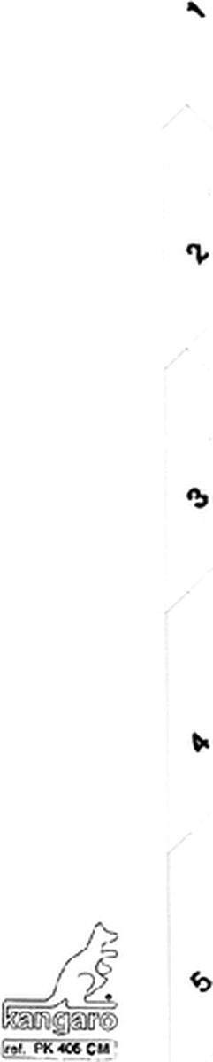 Tabbladen Kangaro 4-gaats PK405C 1-5 genummerd wit karton | 40 stuks