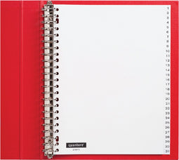 Tabbladen Quantore 23-gaats 1-31 genummerd wit PP (5 stuks)