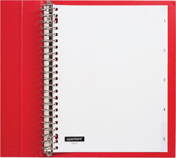 Tabbladen Quantore 23-gaats 1-5 genummerd wit PP | 25 stuks