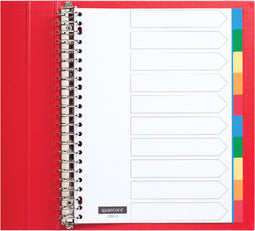 Tabbladen Quantore 23-gaats 10-delig assorti tabs PP | 25 stuks