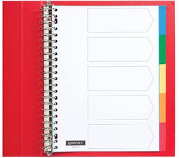 Tabbladen Quantore 23-gaats 5-delig assorti tabs PP