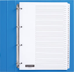 Tabbladen Quantore 4-gaats 1-31 genummerd wit karton | 5 stuks