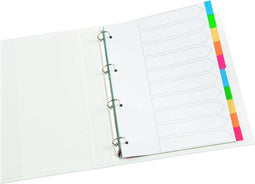 Tabbladen Quantore 4-gaats 10-delig wit karton | 25 stuks