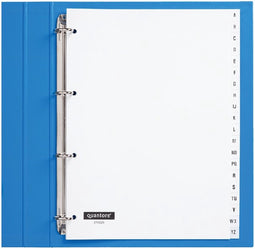 TABBLADEN QUANTORE 4-GAATS 20-DELIG MET ALFABET WIT PP