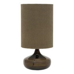 Table lamp Luz Kalamata Green / Recycled glass / cotton shade