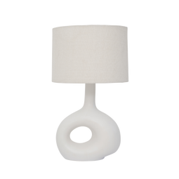 Table lamp Soft Organic White / Ceramic / linen