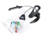Table magnifier with LED light for delicate work, two magnifying glasses, flexible neck, with remova