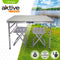 Table set with 2 chairs Aktive Foldable Camping