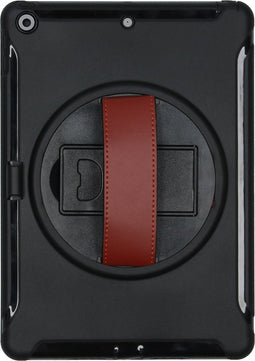 Tablet Hoes Geschikt voor Apple iPad 9 (2021) 9e generatie / Apple iPad 7 (2019) 7e generatie / Apple iPad 8 (2020) 8e generatie - Defender Backcover met strap - Zwart