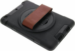 Tablet Hoes Geschikt voor iPad Mini 1 (2012) / iPad Mini 2 (2013) / iPad Mini 3 (2014) - Defender Backcover met strap - Zwart
