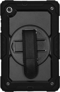 Tablet Hoes Geschikt voor Lenovo Tab M10 FHD Plus - Extreme Backcover met strap - Zwart /Zwart