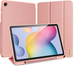 Tablet hoes geschikt voor Samsung Galaxy S6 Lite (2024) / Samsung Galaxy Tab S6 Lite - Dux Ducis Domo Book Case met Stylus Pen Houder - Roze