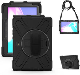 Tablet Hoes Geschikt voor Samsung Galaxy Tab Active Pro - Extreme Backcover met strap - Zwart