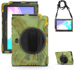 Tablet Hoes Geschikt voor Samsung Galaxy Tab Active Pro - Extreme Backcover met strap - Groen