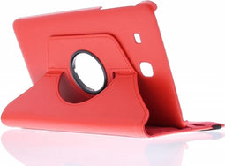 Tablet Hoes Geschikt voor Samsung Galaxy Tab E 9.6 - 360° Draaibare Bookcase - Rood
