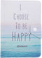 Tablet Hoes Geschikt voor Universeel - Universele design tablethoes 7 inch - Wit / Meerkleurig /I choose to be happy design