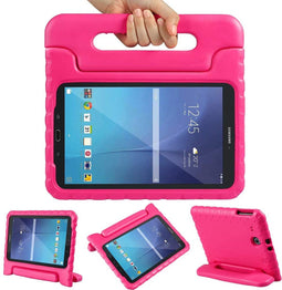 Tablet Hoes Kinderen Geschikt voor Samsung Galaxy Tab E 9.6 - Kidsproof Backcover met handvat - Roze