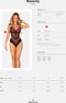 Obsessive - Rosenty Teddy - Zwart/Paars