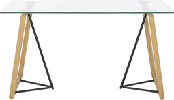 TACOMA - Eettafel - Zwart - 80 x 140 cm - Veiligheidsglas