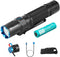Tactische zaklamp - neutraal wit - LED USB magnetische oplaadbare dubbele schakelaar - met TIR lens - 5000 mAh met 21700 batterij - IPX8 waterdicht -1,5 m valtest - 1800 lumen en 300 meter worp