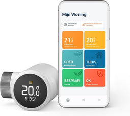 tado° Slimme Radiatorknop X - Slimme Thermostaatknop - Uitbreidingset 1 stuk - werkt met Google Home, Alexa & Apple Homekit - Draadloos - Zwart/Wit