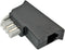 TAE adapter plug TAE-N-male > RJ11/RJ14 male