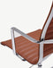 Furnicher Ava Vergaderstoel - Leren Zitting - Chroom Frame - Hoogte Verstelbaar - Draaibaar - Cognac