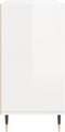 vidaXL - Dressoir - 103,5x35x70 - cm - bewerkt - hout - hoogglans - wit