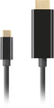 Lanberg CA-CMHD-10CU-0018-BK - USB C naar HDMI Kabel - 1,8 m (180 cm) - Zwart
