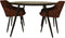 Tafel Zurich rond Swiss edge - ø120x76 - Zwart - Acaciahout/etaal