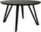 Tafel Zurich rond swiss edge - ø130x76 - Zwart - Acaciahout/metaal