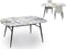 Tafel Zwart Metaal Wit Melamine (90 x 76,5 x 160 cm)