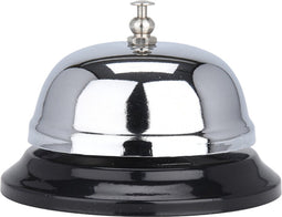 Tafelbel/receptiebel - Metaal - Zilver - 9 cm