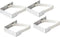 Tafelkleed klemmen - 4x stuks - RVS metaal - 5 x 4 cm - zilver