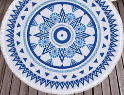 Tafelkleed - Rond - 160 CM - Blauw - Mandala - Tafelzeil